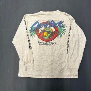 Vintage 90s grey surfer graphic long sleeve tee shirt tshirt